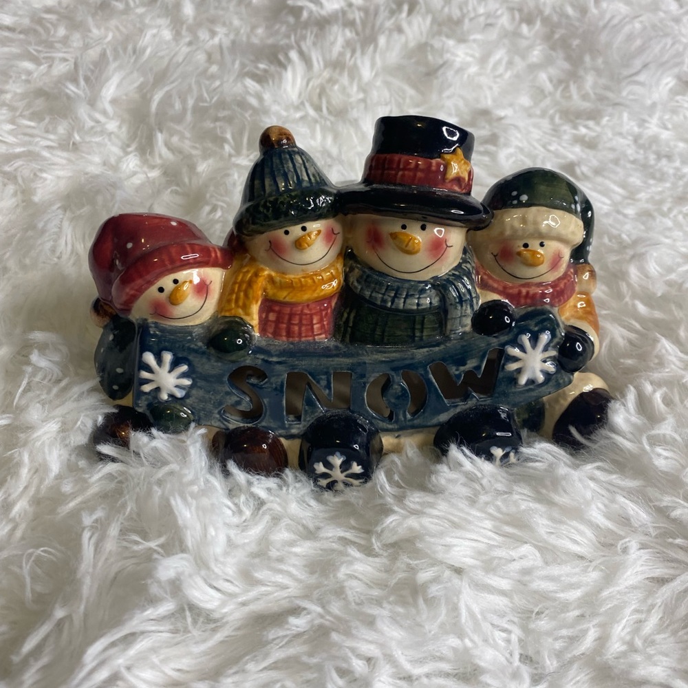 Snowman Tea Light Candle Holder